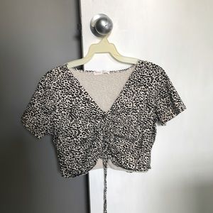 Cheetah print crop top